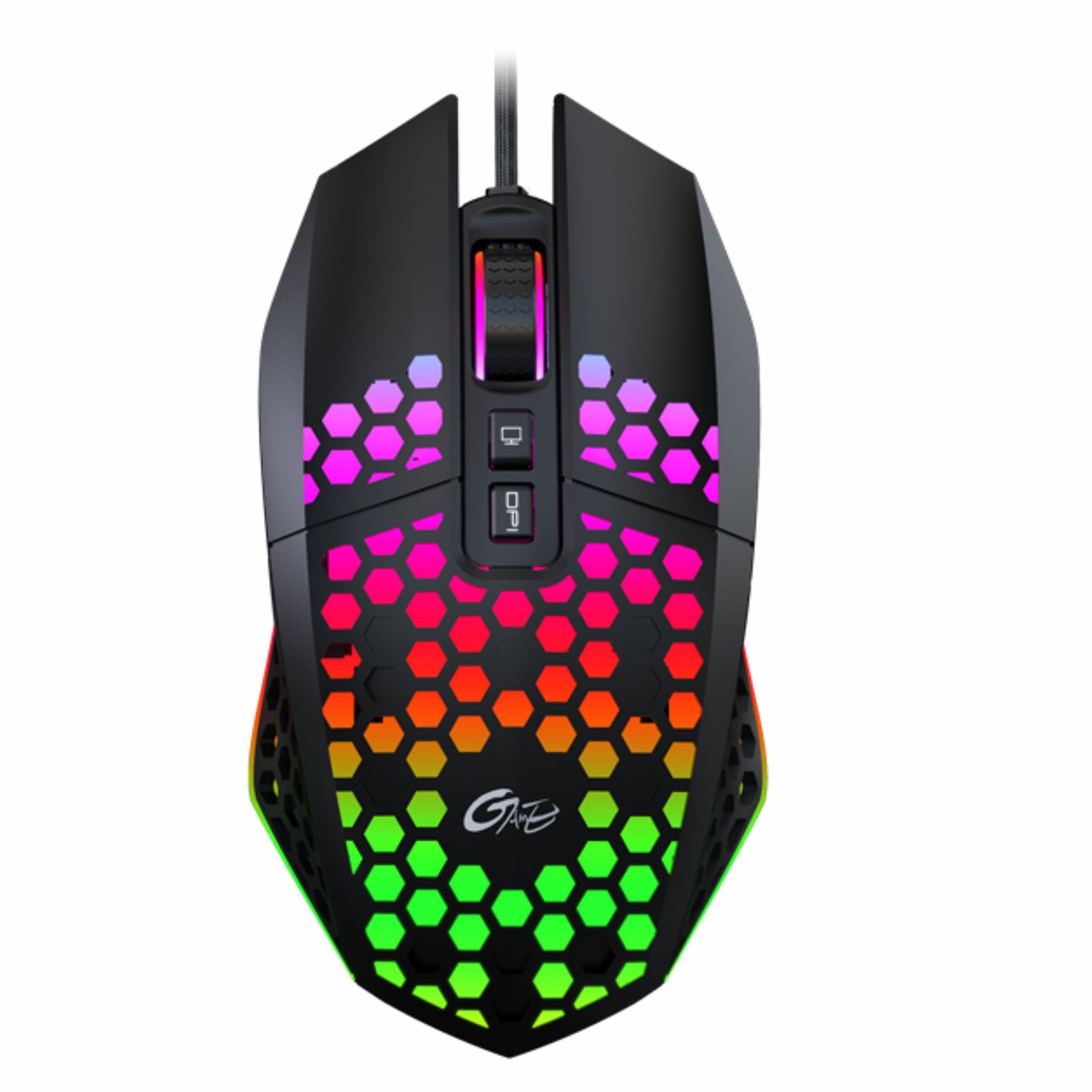 Electronic - Office - X801 Wired Mouse Hole Hollow Luminous Office Game Competition 8000Dpi