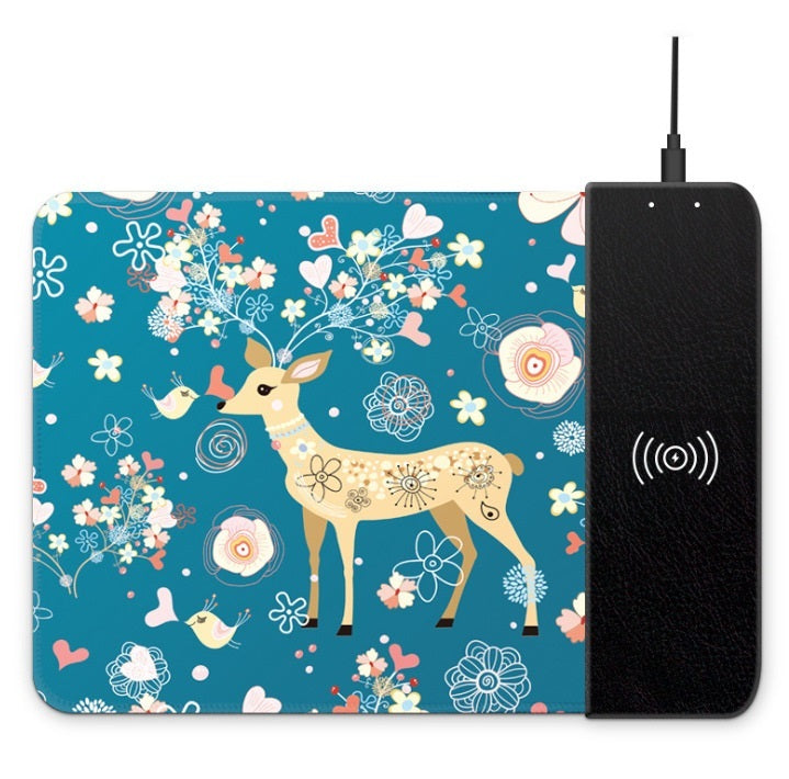 Electronic - Office - Wireless Charging Mouse Pad Cute Cartoon Mousepad