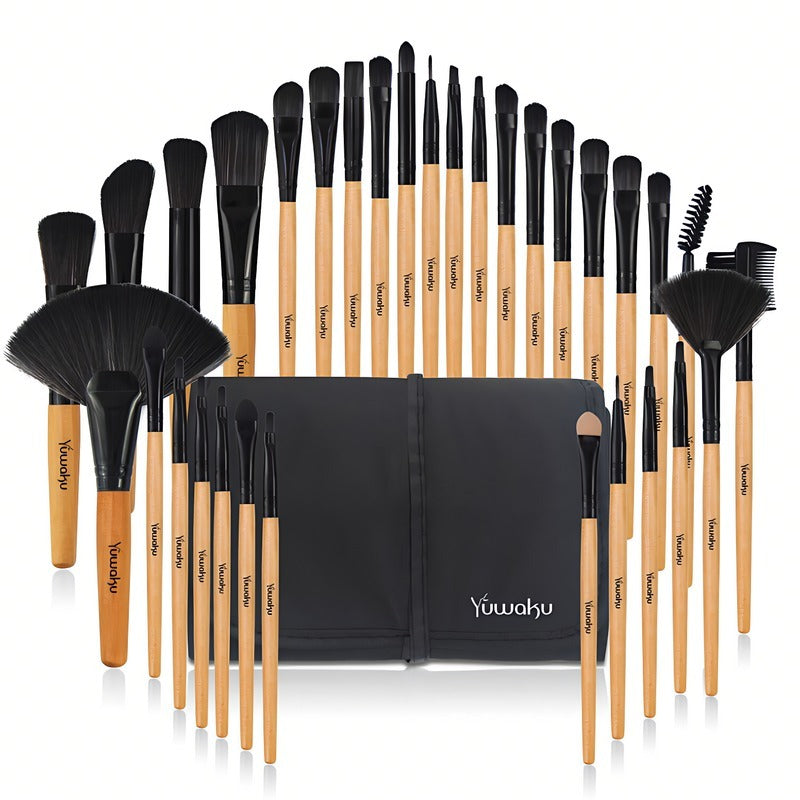 Health & Beauty - Portable 32-piece Makeup Brush Set