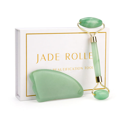 Health & Beauty - Rose Quartz Roller Slimming Face Massager Lifting Tool Natural Jade