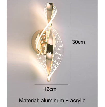 Electronic - Home - Golden Decoration Aluminum Wall Lamp Snowflake LED Corridor Lights