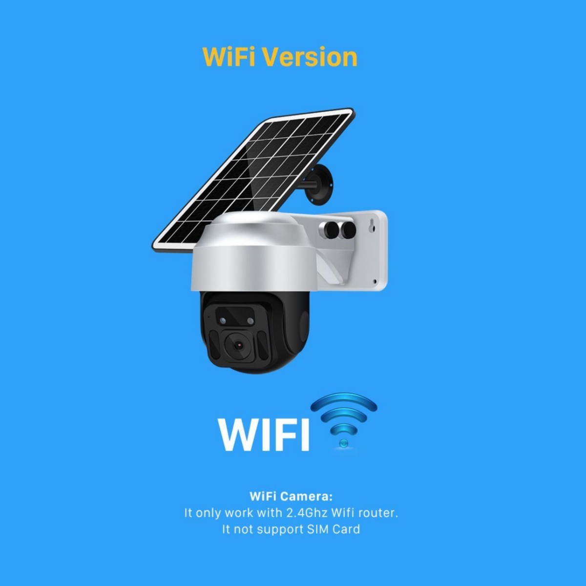 Electronic - Home - Solar Powered Wireless WiFi Surveillance Camera