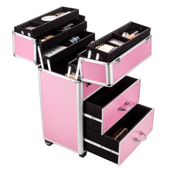 Health & Beauty - Handled with wheels Makeup Storage Box