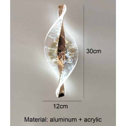 Electronic - Home - Golden Decoration Aluminum Wall Lamp Snowflake LED Corridor Lights