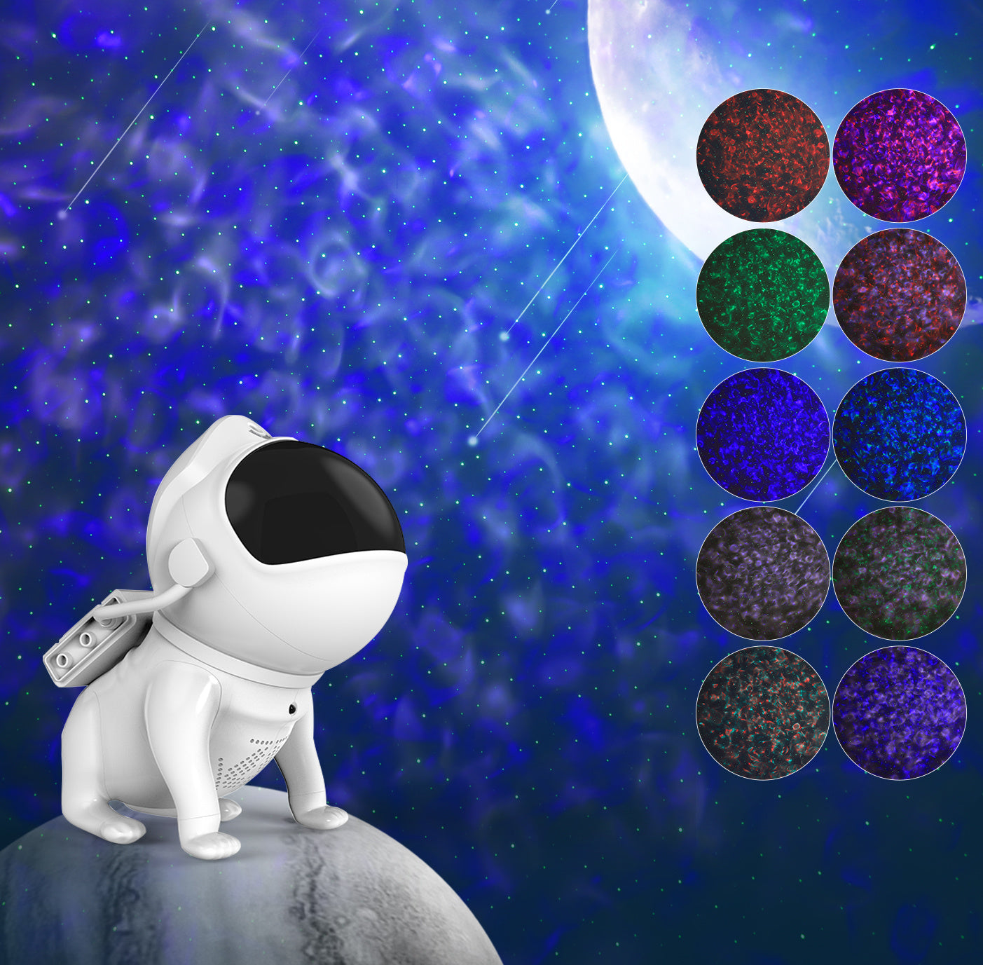 Electronic - Home - Space Dog Star Light Bluetooth Version - White Beauty