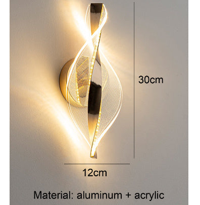 Electronic - Home - Golden Decoration Aluminum Wall Lamp Snowflake LED Corridor Lights