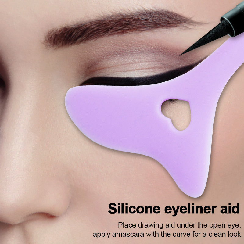 Health & Beauty - Silicone Eyeliner Stencil Wing Tip Mascara Drawing Lipstick Aid For Beginners Makeup Tool