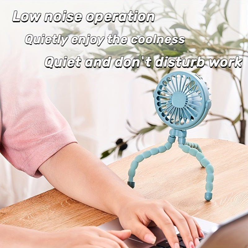 Electronic - Home - New Portable USB Mini Fan Octopus Adjustable Fan With Light