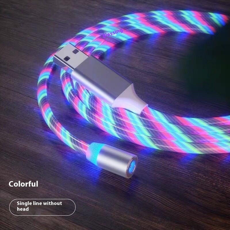 Electronic - Phone - Magnetic Streamer Fast Charging Cable Lighting Micro USB Cable LED Magnet Charger Type-C Cable