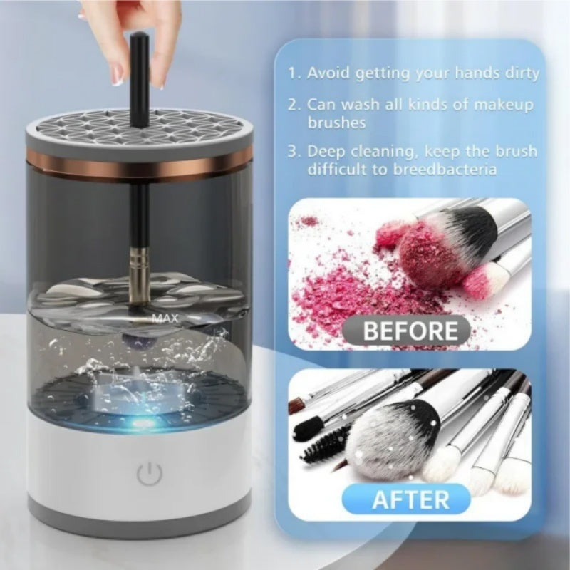 Health & Beauty - Portable Automatic Rotating Makeup Brush Cleaner USB
