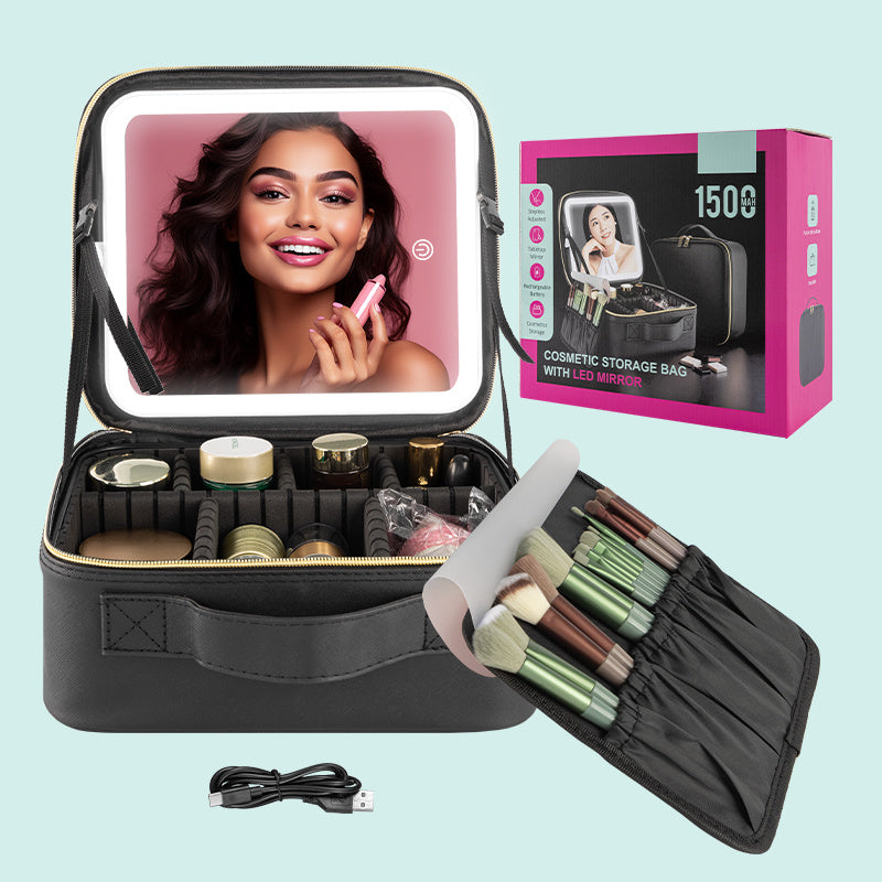 Health & Beauty - Makeup Case With Light Black