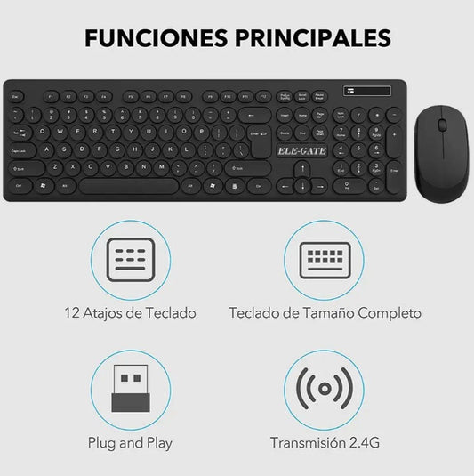 Electronic - Office - Silent Click Wireless Keyboard And Mouse Kit
