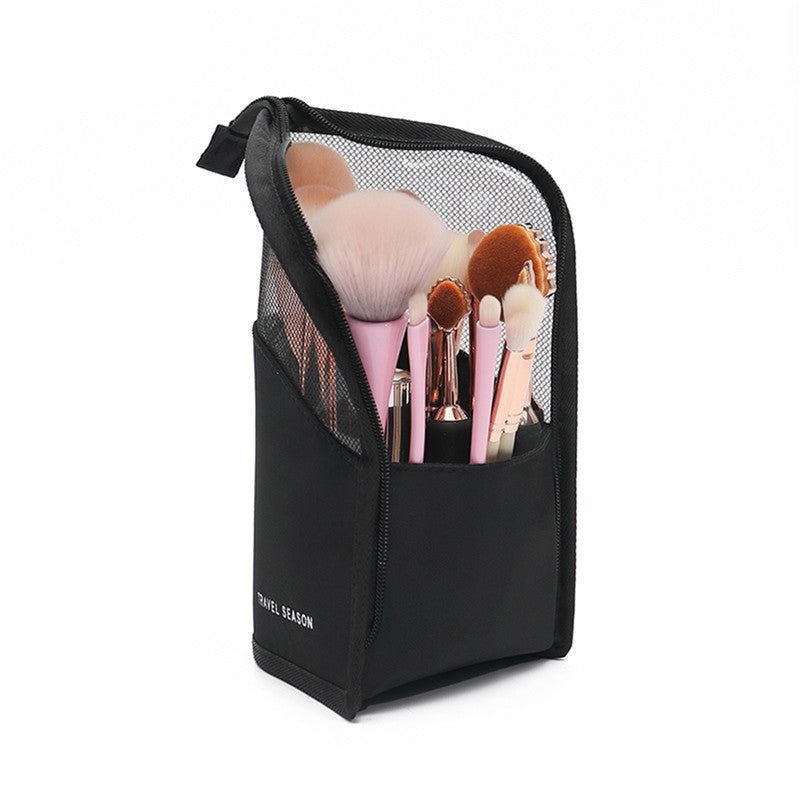 Health & Beauty - Travel Waterproof Cosmetic Bag Stand-up Foldable Makeup Cup With Zipper