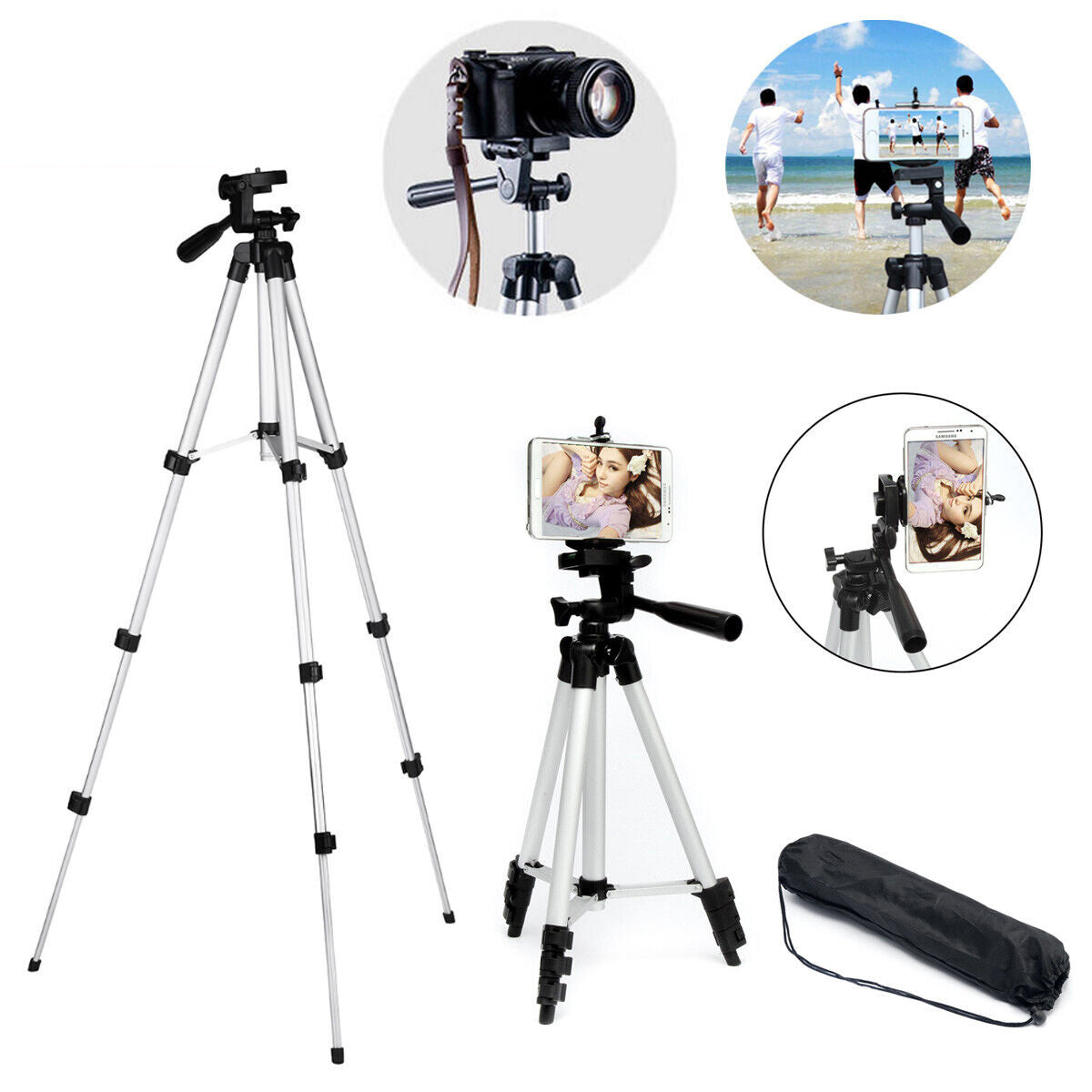 Electronic - Phone - Professional Camera Tripod Stand Holder Mount For Cell Phone