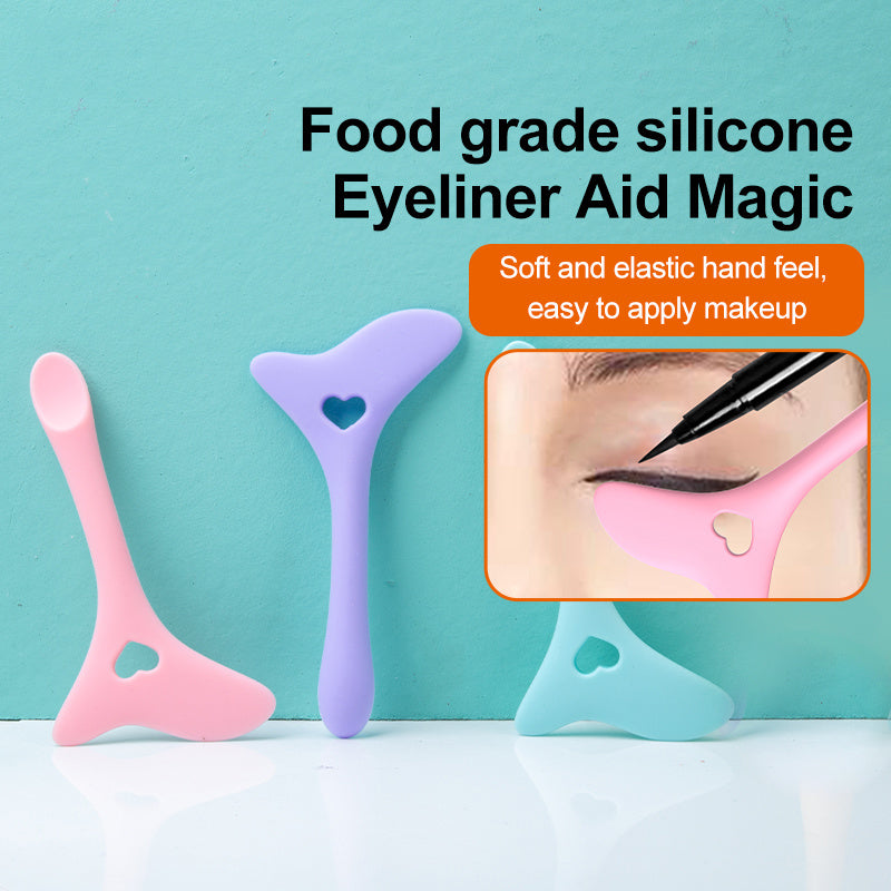 Health & Beauty - Silicone Eyeliner Stencil Wing Tip Mascara Drawing Lipstick Aid For Beginners Makeup Tool