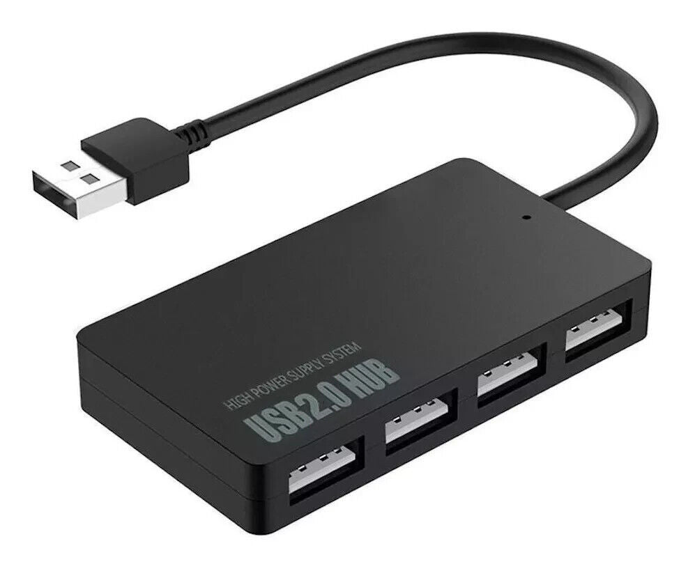 Electronic - Office - 4 Port USB HUB 2.0 Multi Splitter Expansion PC Adapter High Speed