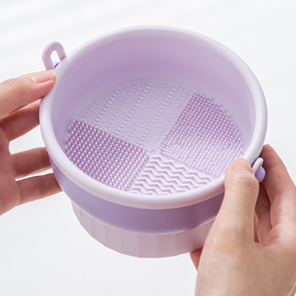 Health & Beauty - Makeup Brush Silicone Cleaning Bowl Drying Shelf