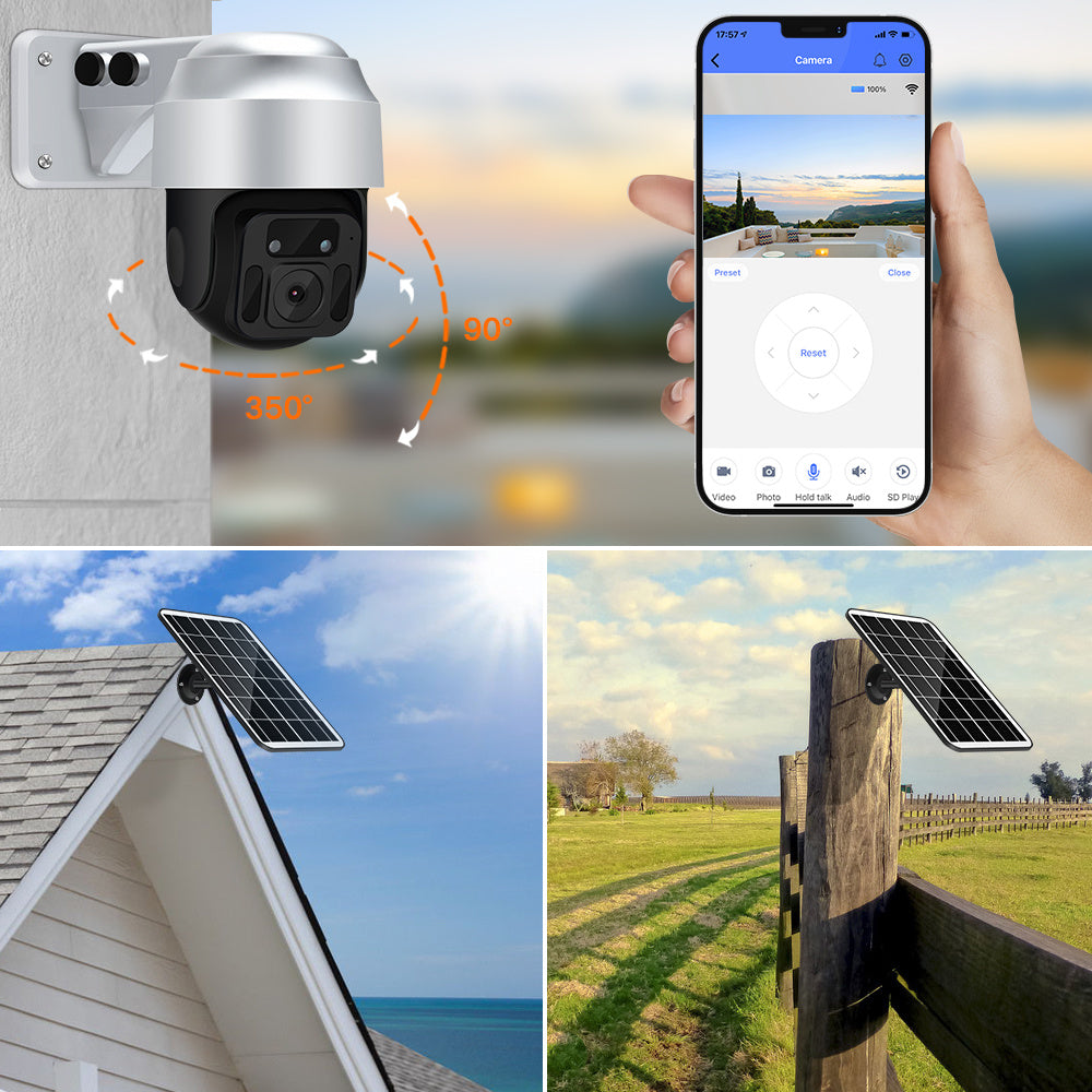 Electronic - Home - Solar Powered Wireless WiFi Surveillance Camera