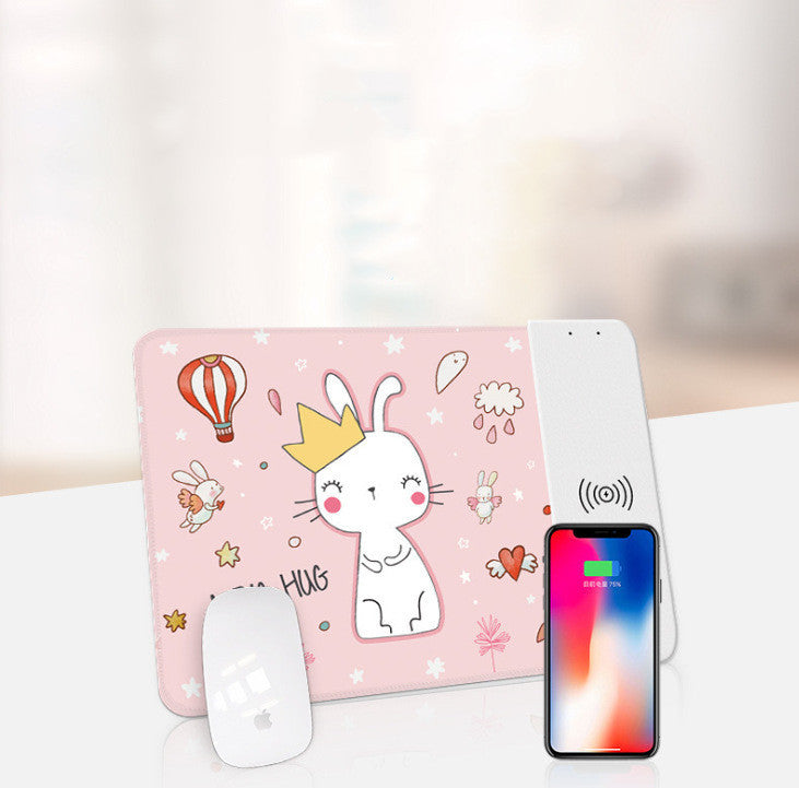 Electronic - Office - Wireless Charging Mouse Pad Cute Cartoon Mousepad