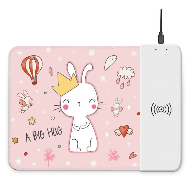 Electronic - Office - Wireless Charging Mouse Pad Cute Cartoon Mousepad