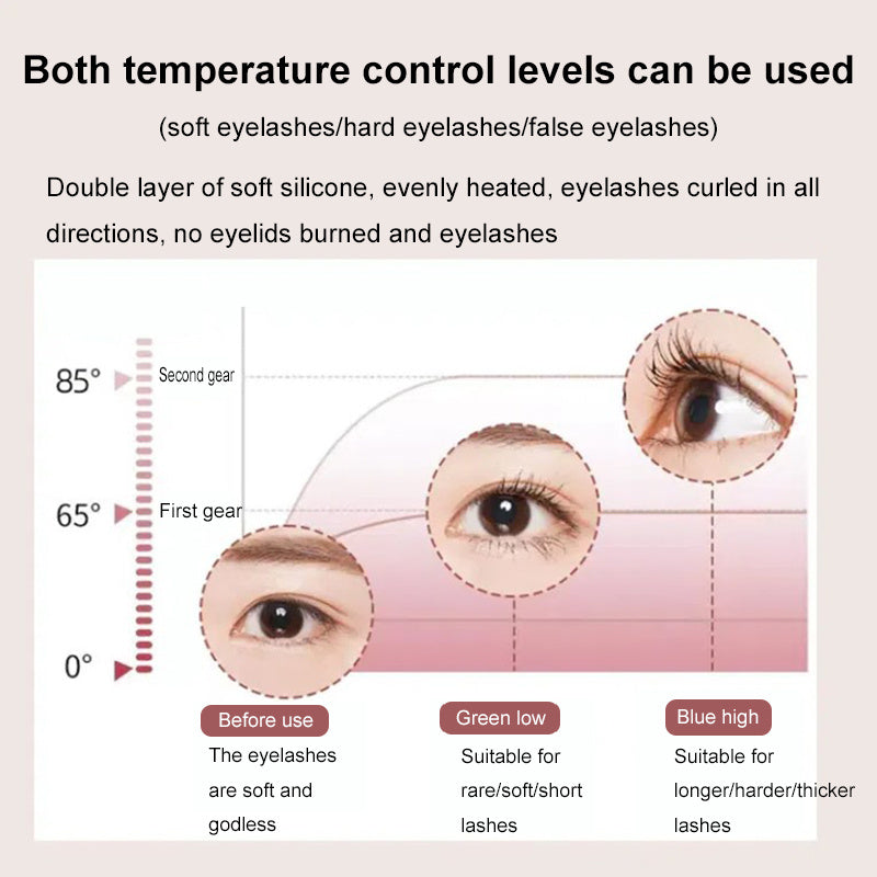 Health & Beauty - Eyelash Curler Portable - Electric Heated Comb