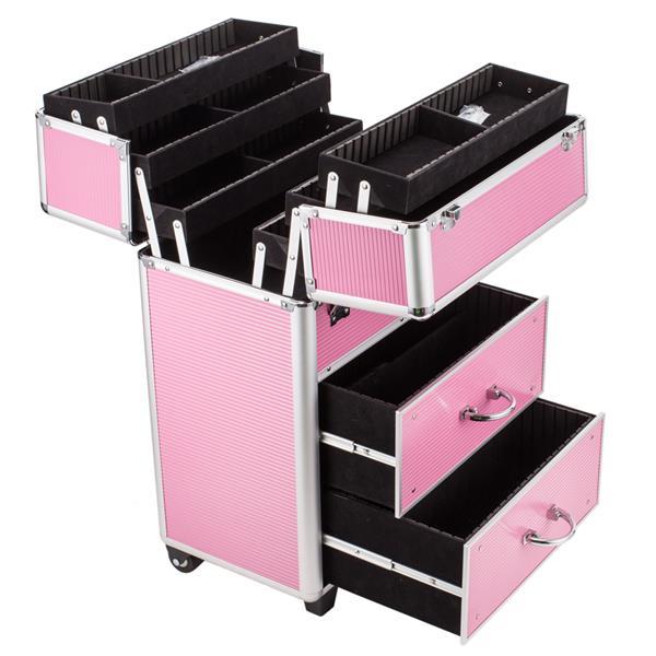 Health & Beauty - Handled with wheels Makeup Storage Box