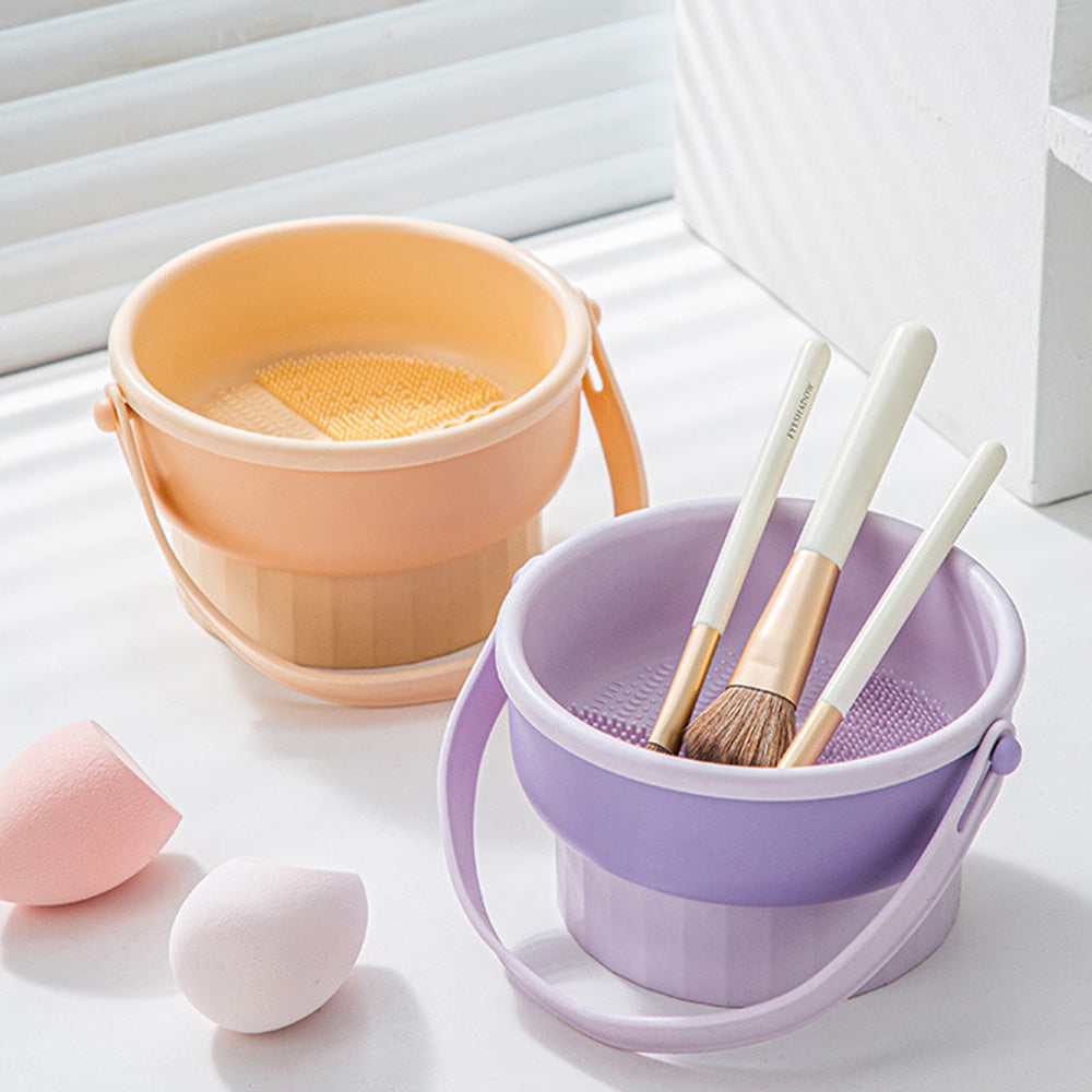 Health & Beauty - Makeup Brush Silicone Cleaning Bowl Drying Shelf