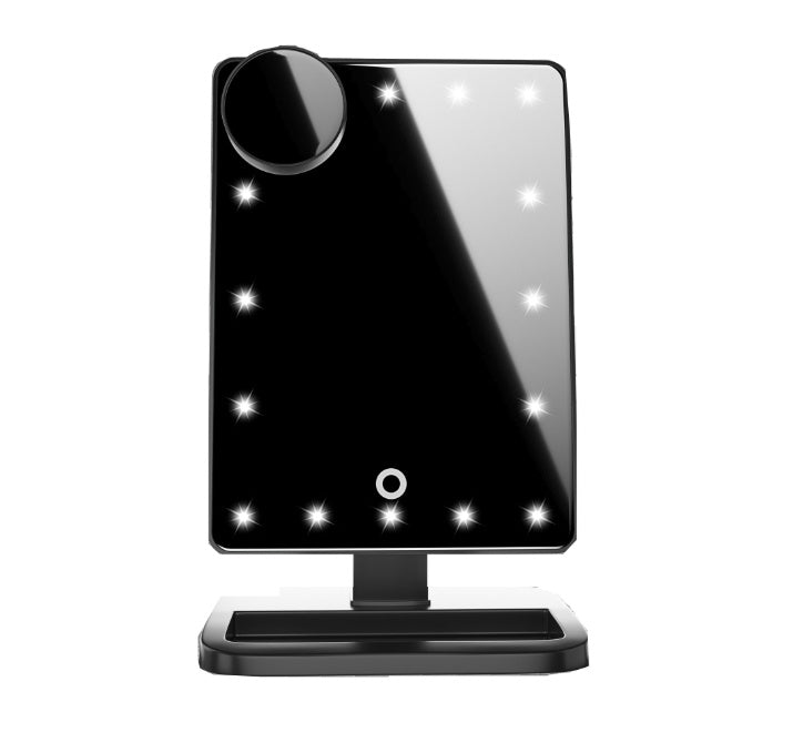 Health & Beauty - Touch Screen Makeup Mirror With 20 LED Light Bluetooth Music Speaker 10X Magnifying