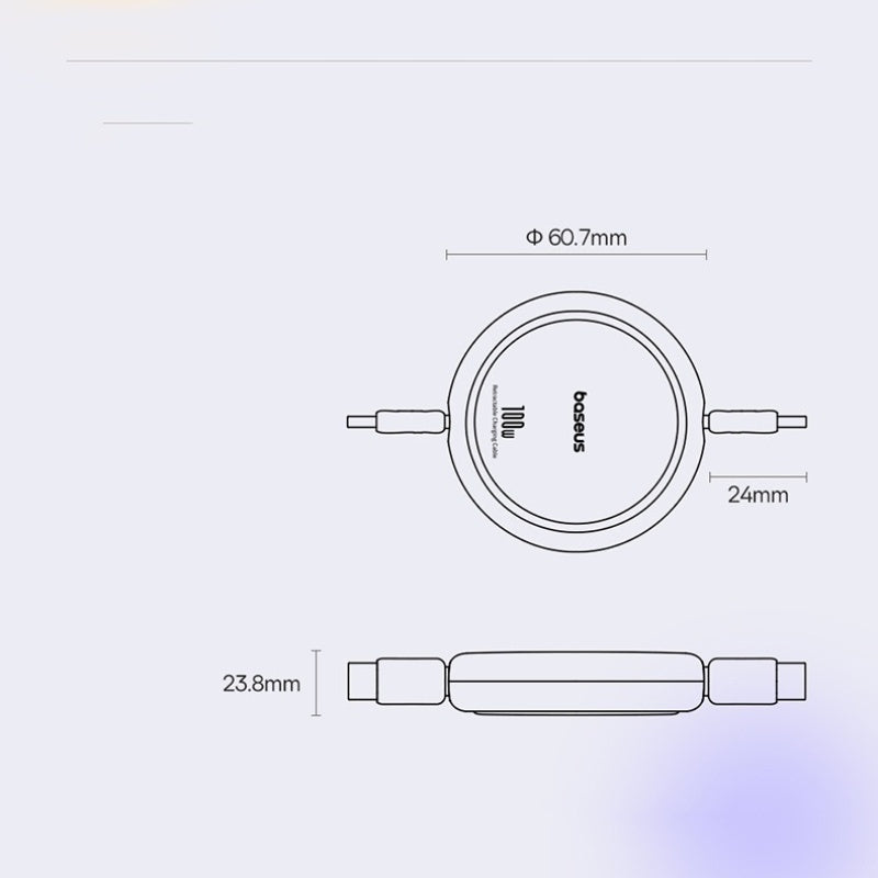Electronic - Phone - Data Cable 100W Charging Cable 6A Fast Charging