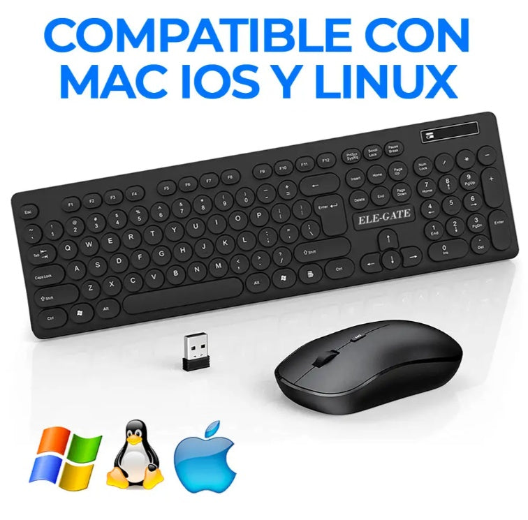 Electronic - Office - Silent Click Wireless Keyboard And Mouse Kit