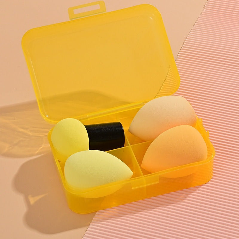 Health & Beauty - Egg Drop Gourd Diagonal Cut Powder Puff Super Soft  Mushroom Head Set with Case