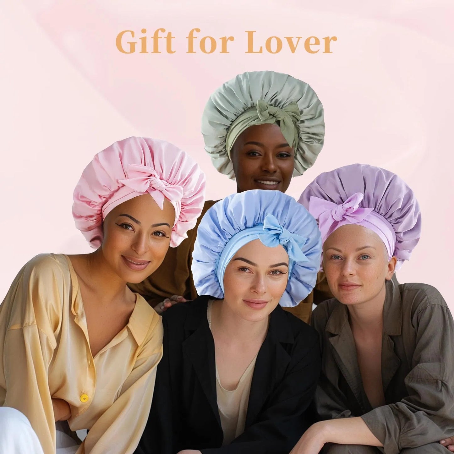 Health & Beauty - Silk Satin Bonnet For Sleeping For Wavy Curly Natural Hair - Green