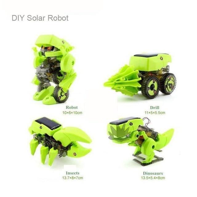 Electronic - Toy - DIY 4in1 Transforming Solar Powered DinoRobot
