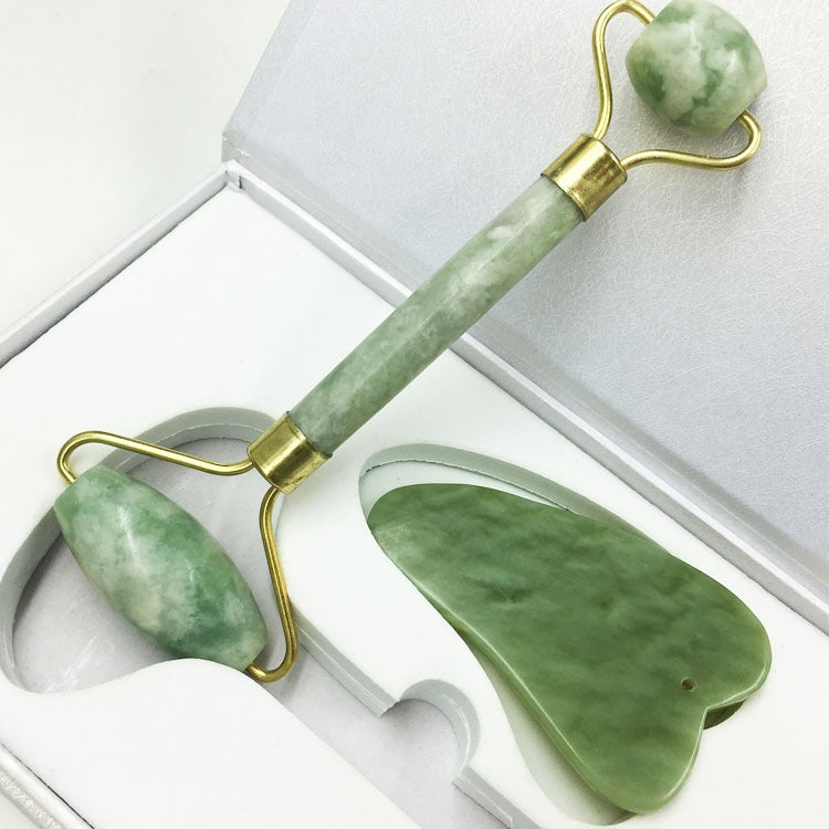 Health & Beauty - Rose Quartz Roller Slimming Face Massager Lifting Tool Natural Jade