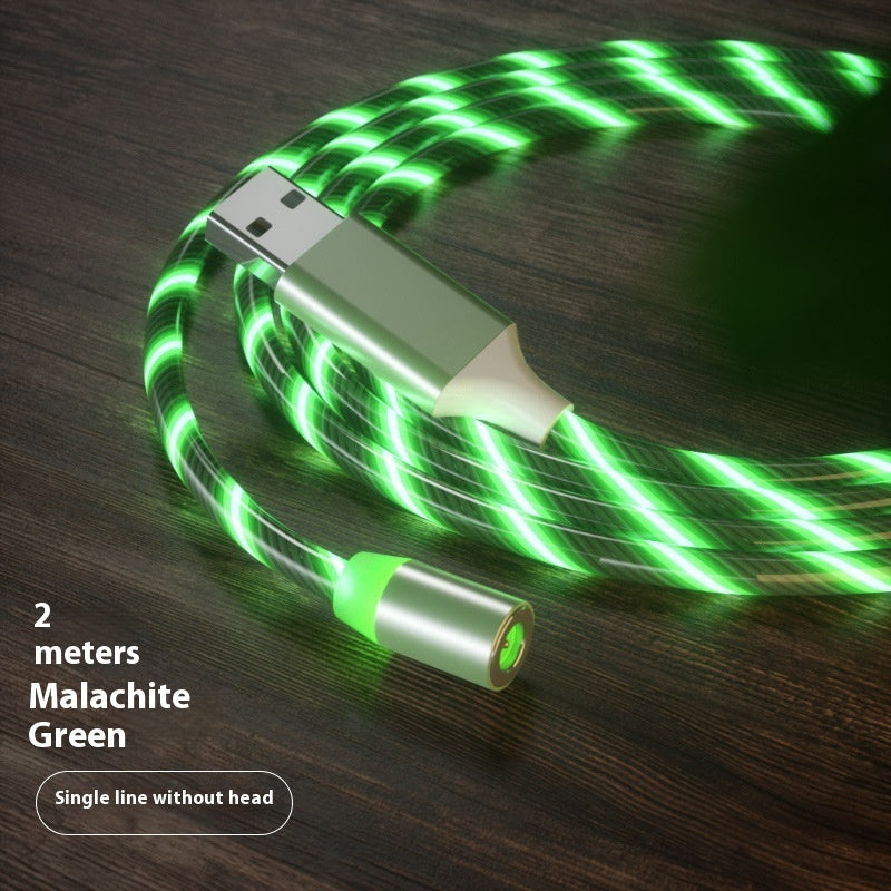 Electronic - Phone - Magnetic Streamer Fast Charging Cable Lighting Micro USB Cable LED Magnet Charger Type-C Cable