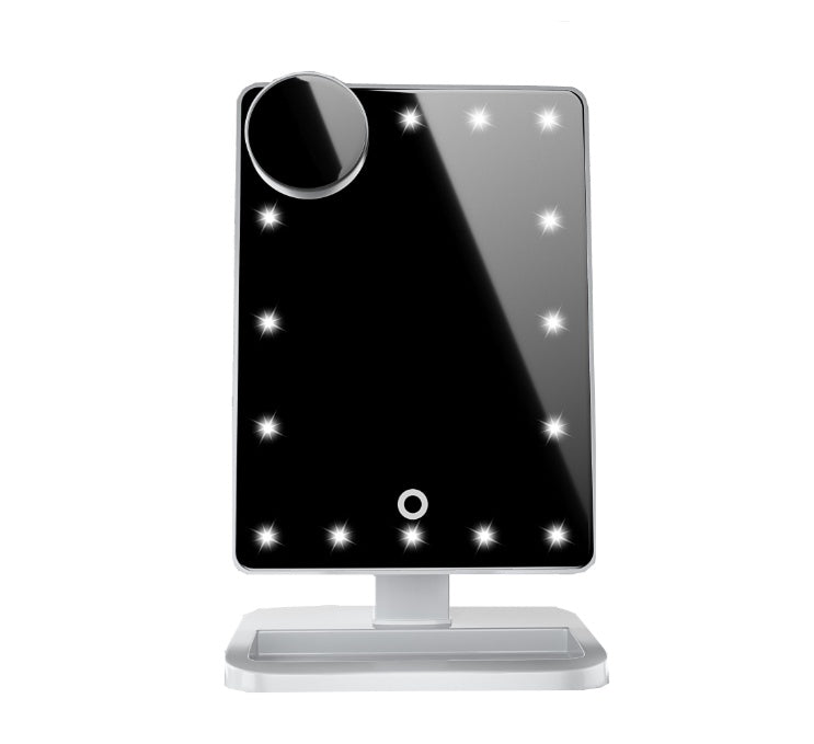 Health & Beauty - Touch Screen Makeup Mirror With 20 LED Light Bluetooth Music Speaker 10X Magnifying