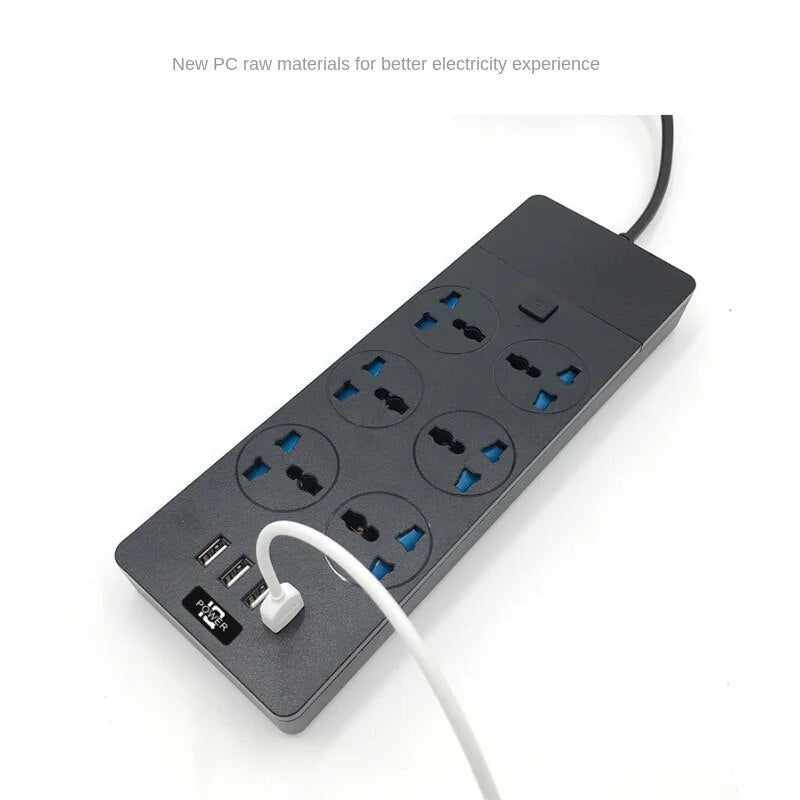 Electronic - Office - T12 Power Strip Multifunctional High Power 3000W US Plug Smart Adapter With 4 USB Port
