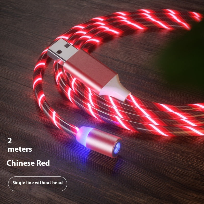 Electronic - Phone - Magnetic Streamer Fast Charging Cable Lighting Micro USB Cable LED Magnet Charger Type-C Cable