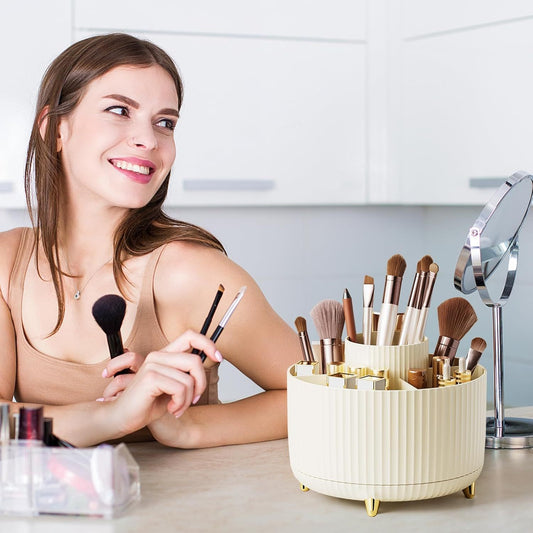 Health & Beauty - 360 Degree Rotating Makeup Brush Holder Large Capacity