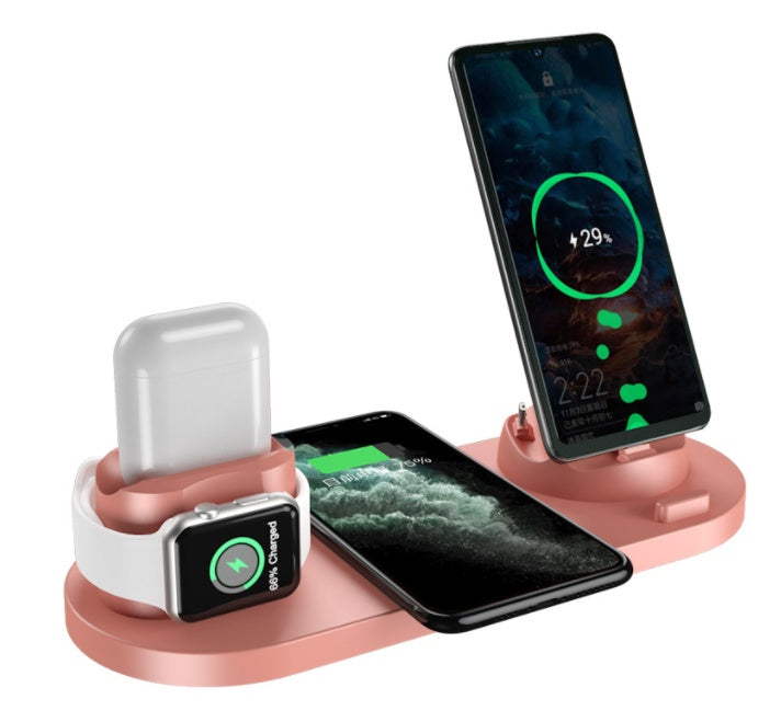 Electronic - Phone - Wireless Charger For iPhone - 6 In 1 Charging Dock Station