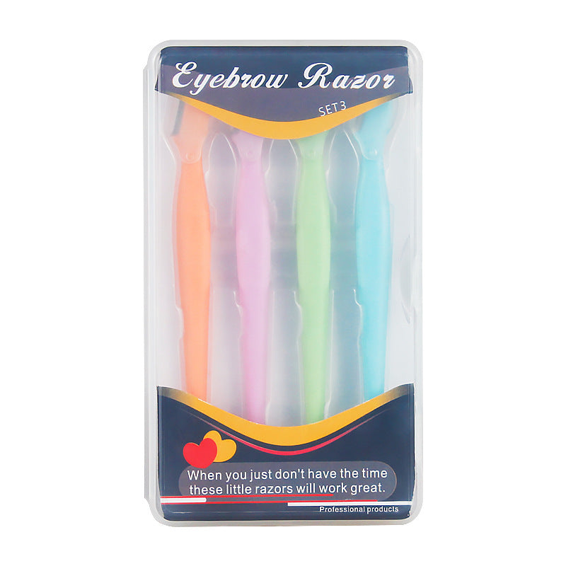 Health & Beauty - 4 Pcs Straight Handle Round Head Eyebrow Trimmer Beginner