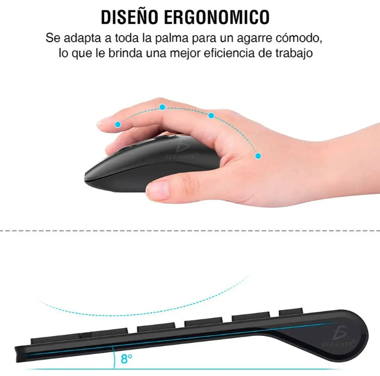 Electronic - Office - Silent Click Wireless Keyboard And Mouse Kit