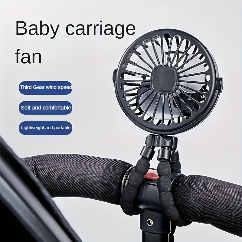 Electronic - Home - New Portable USB Mini Fan Octopus Adjustable Fan With Light