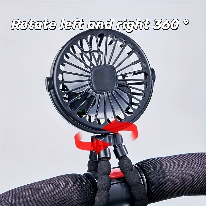 Electronic - Home - New Portable USB Mini Fan Octopus Adjustable Fan With Light