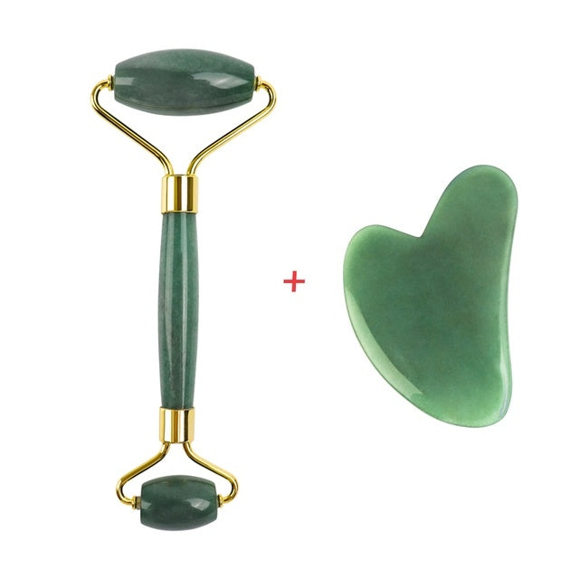 Health & Beauty - Rose Quartz Roller Slimming Face Massager Lifting Tool Natural Jade