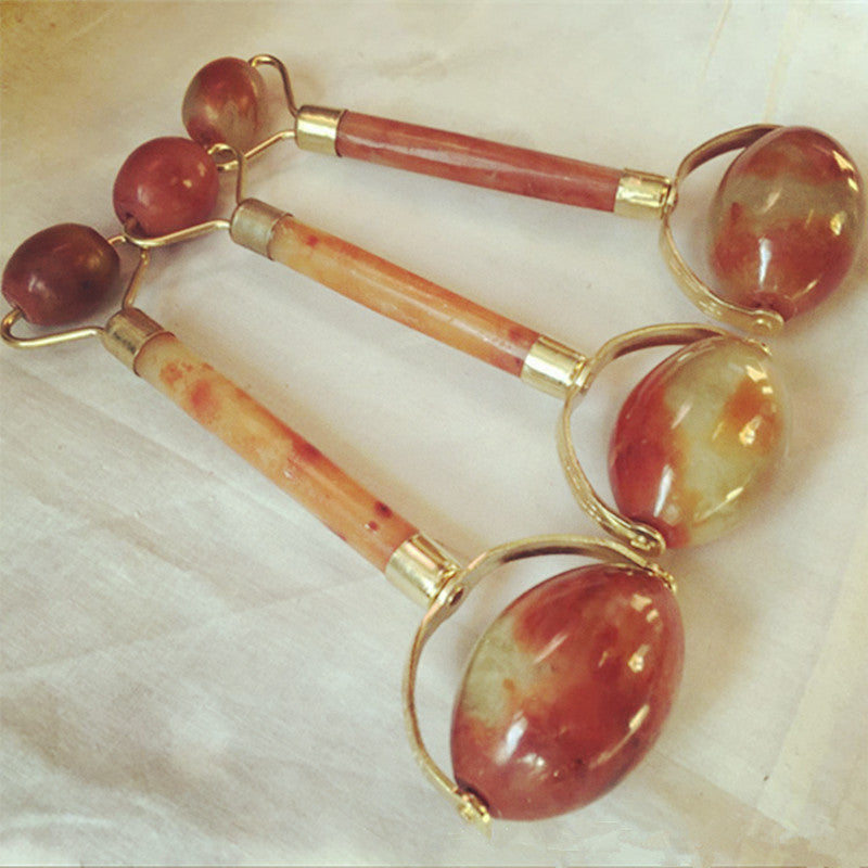 Health & Beauty - Rose Quartz Roller Slimming Face Massager Lifting Tool Natural Jade