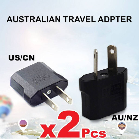 Electronic - Travel - 2x US Travel Adapter To Australia AC Power Plug
