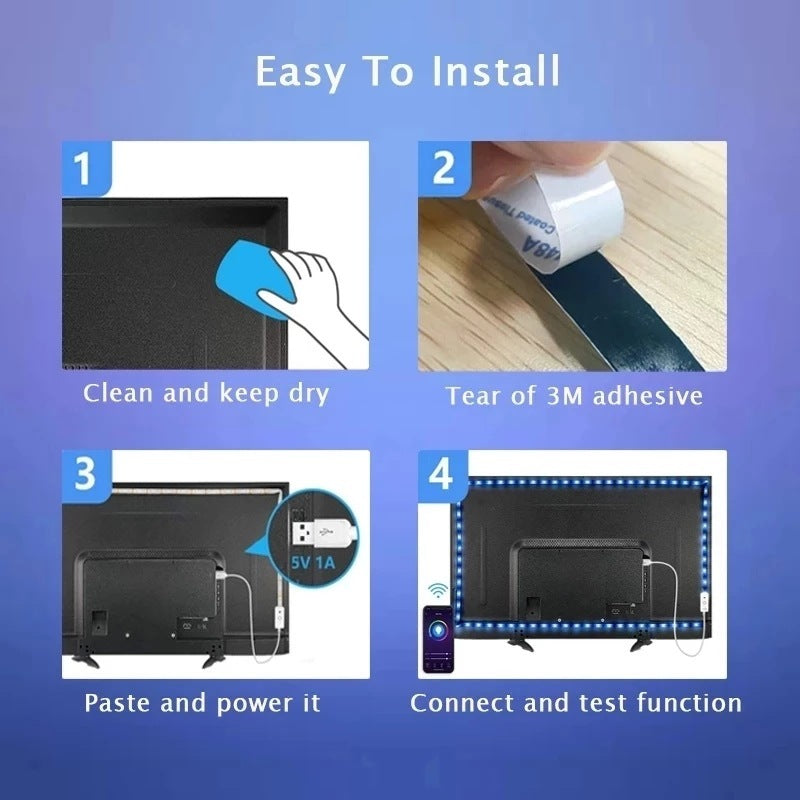 Electronic - Home - Remote Bluetooth LED Self-Adhesive Tape