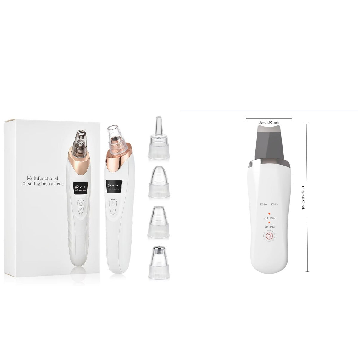 Health & Beauty - Electric Ultrasonic Skin Scrubber Face Spatula for Home
