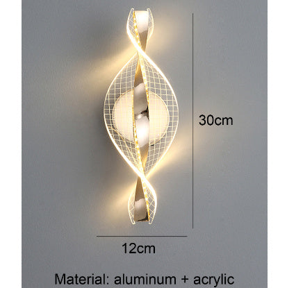 Electronic - Home - Golden Decoration Aluminum Wall Lamp Snowflake LED Corridor Lights